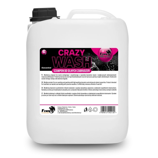 FC Crazy Wash 5l. Szampon do silnych zabrudzeń, koncentrat.