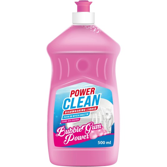 Power Clean Płyn do mycia naczyń Guma balonowa 500 ml.