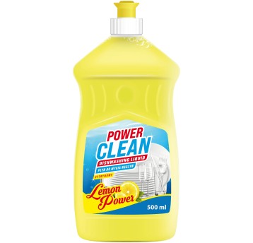 Power Clean Płyn do mycia naczyń Cytrynowy 500 ml.